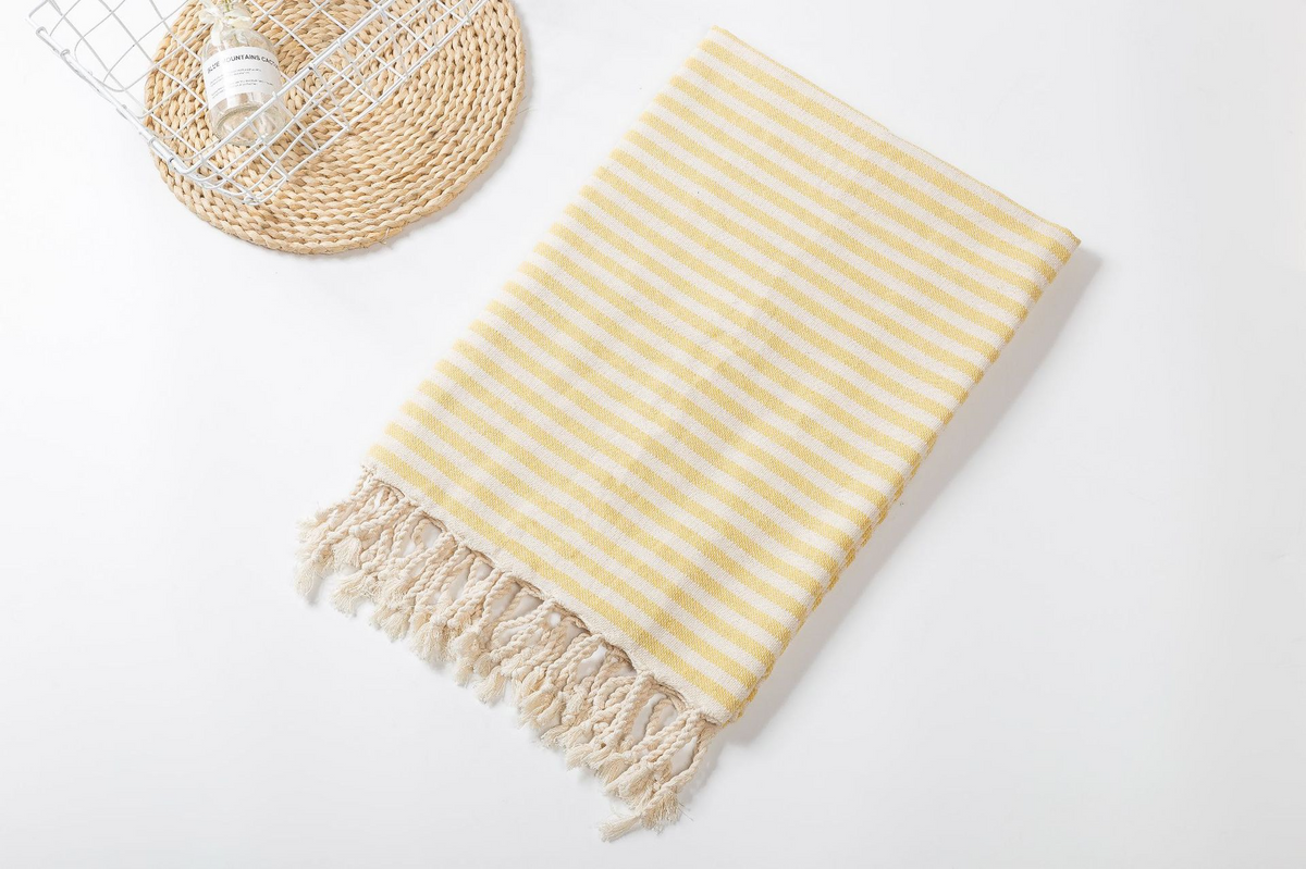 Slow Tide Striped Beach Towel